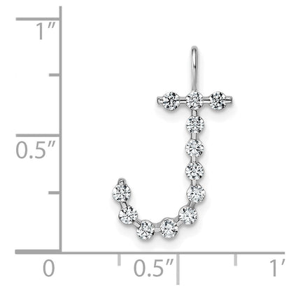 True Origin 14K White Gold 3/8 carat Lab Grown Diamond VS+ F+ Complete Alphabet J Pendant