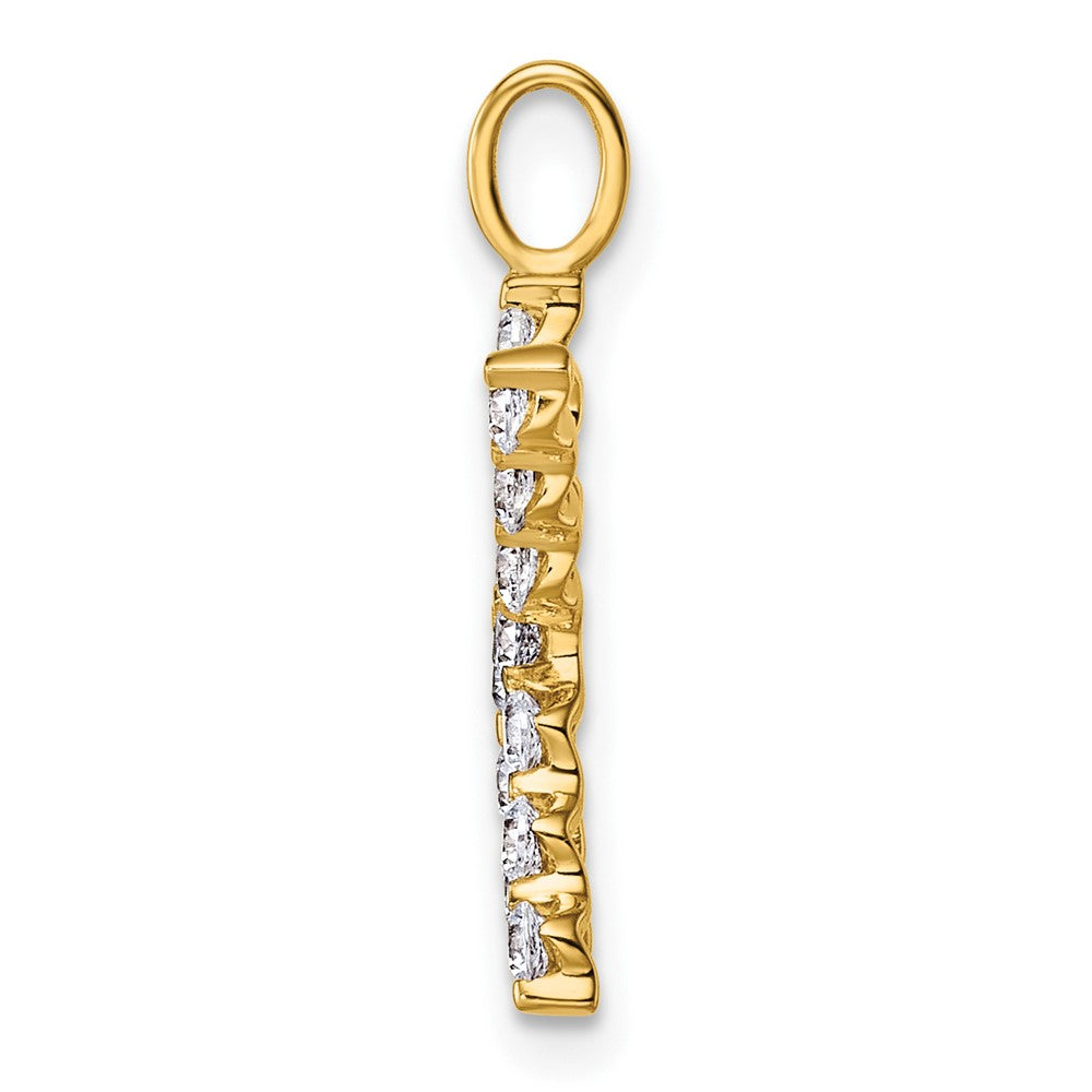 True Origin 14K Yellow Gold 3/8 carat Lab Grown Diamond VS+ F+ Complete Alphabet K Pendant