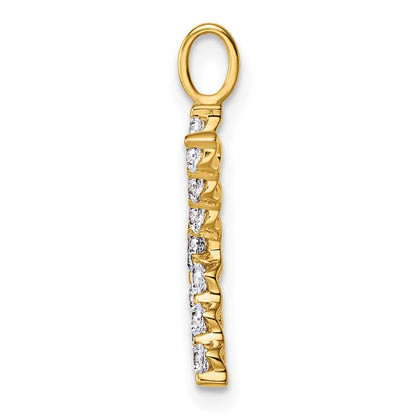 True Origin 14K Yellow Gold 3/8 carat Lab Grown Diamond VS+ F+ Complete Alphabet K Pendant