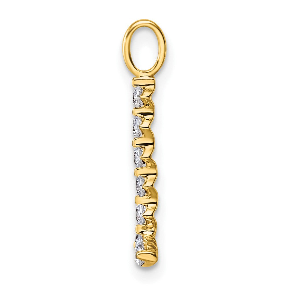 True Origin 14K Yellow Gold 1/3 carat Lab Grown Diamond VS+ F+ Complete Alphabet L Pendant