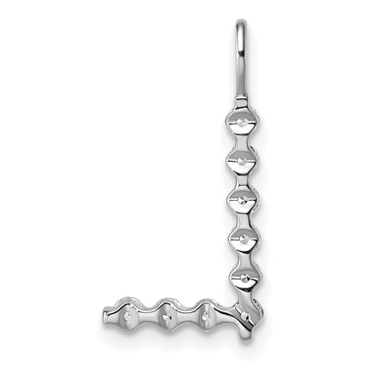 True Origin 14K White Gold 1/3 carat Lab Grown Diamond VS+ F+ Complete Alphabet L Pendant