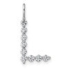 True Origin 14k White Gold 1/3 carat Lab Grown Diamond VS DEF Alphabet L Pendant