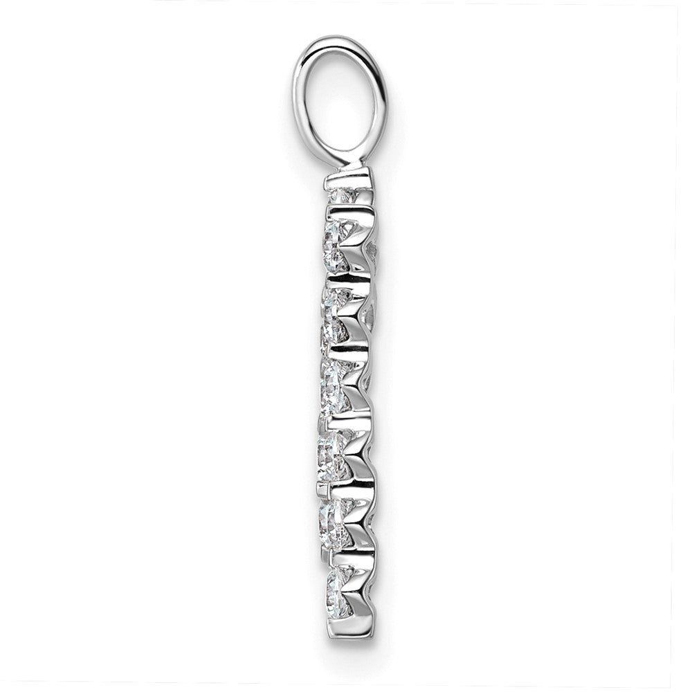 True Origin 14K White Gold 5/8 carat Lab Grown Diamond VS+ F+ Complete Alphabet M Pendant