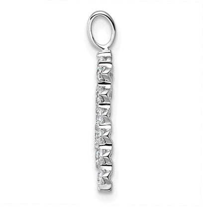 True Origin 14K White Gold 5/8 carat Lab Grown Diamond VS+ F+ Complete Alphabet M Pendant