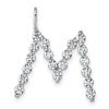 True Origin 14K White Gold 5/8 carat Lab Grown Diamond VS+ F+ Complete Alphabet M Pendant