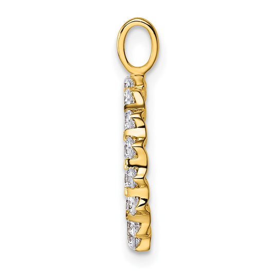 True Origin 14K Yellow Gold 1/2 carat Lab Grown Diamond VS+ F+ Complete Alphabet O Pendant