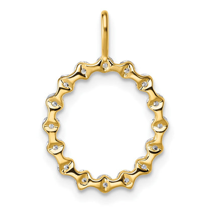 True Origin 14K Yellow Gold 1/2 carat Lab Grown Diamond VS+ F+ Complete Alphabet O Pendant