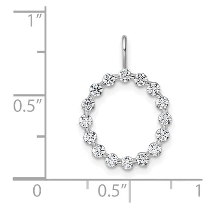 True Origin 14K White Gold 1/2 carat Lab Grown Diamond VS+ F+ Complete Alphabet O Pendant