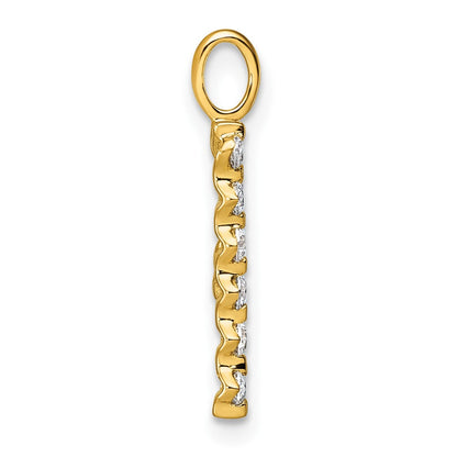 True Origin 14K Yellow Gold 3/8 carat Lab Grown Diamond VS+ F+ Complete Alphabet P Pendant
