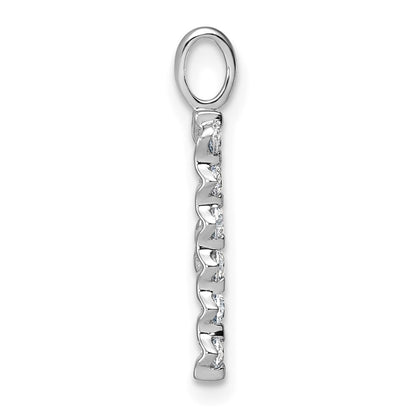 True Origin 14K White Gold 3/8 carat Lab Grown Diamond VS+ F+ Complete Alphabet P Pendant