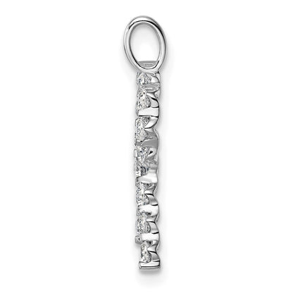 True Origin 14K White Gold 1/2 carat Lab Grown Diamond VS+ F+ Complete Alphabet R Pendant