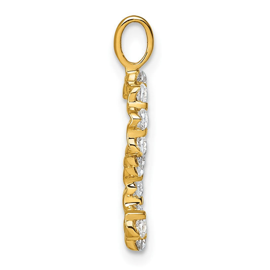 True Origin 14K Yellow Gold 1/2 carat Lab Grown Diamond VS+ F+ Complete Alphabet S Pendant