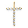 True Origin 14K Yellow Gold 1/3 carat Lab Grown Diamond VS+ F+ Complete Alphabet T Pendant