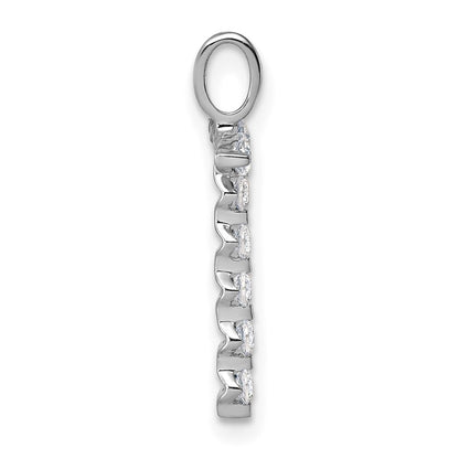 True Origin 14K White Gold 1/3 carat Lab Grown Diamond VS+ F+ Complete Alphabet T Pendant