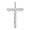 True Origin 14K White Gold 1/3 carat Lab Grown Diamond VS+ F+ Complete Alphabet T Pendant
