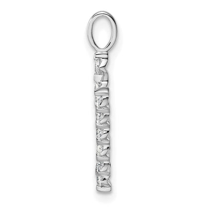 True Origin 14K White Gold 3/8 carat Lab Grown Diamond VS+ F+ Complete Alphabet V Pendant