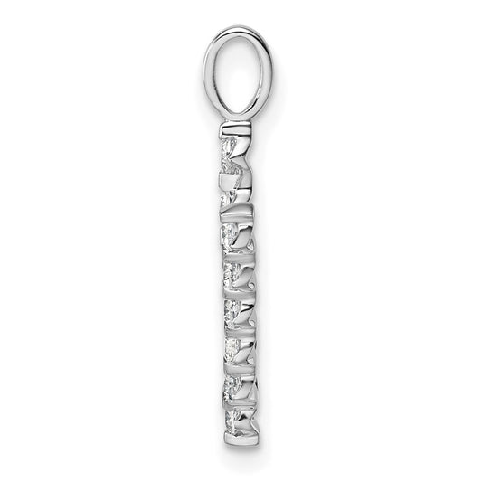 True Origin 14K White Gold 3/8 carat Lab Grown Diamond VS+ F+ Complete Alphabet V Pendant