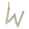 True Origin 14K Yellow Gold 5/8 carat Lab Grown Diamond VS+ F+ Complete Alphabet W Pendant