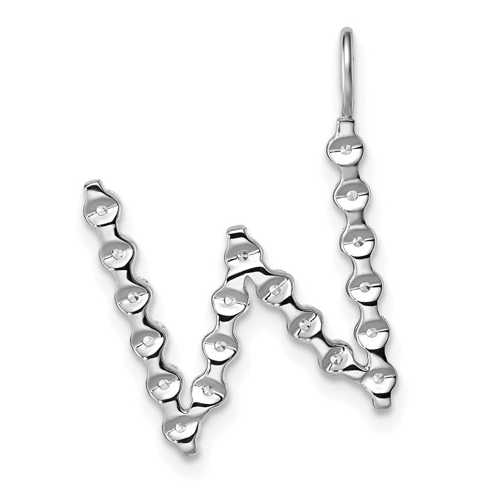 True Origin 14K White Gold 5/8 carat Lab Grown Diamond VS+ F+ Complete Alphabet W Pendant