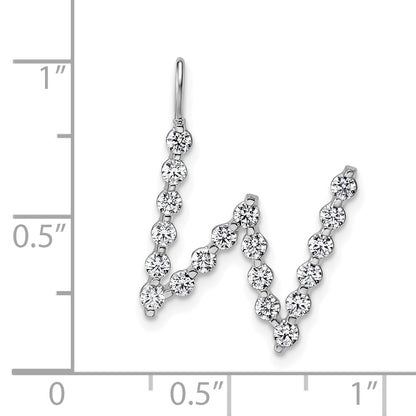 True Origin 14K White Gold 5/8 carat Lab Grown Diamond VS+ F+ Complete Alphabet W Pendant