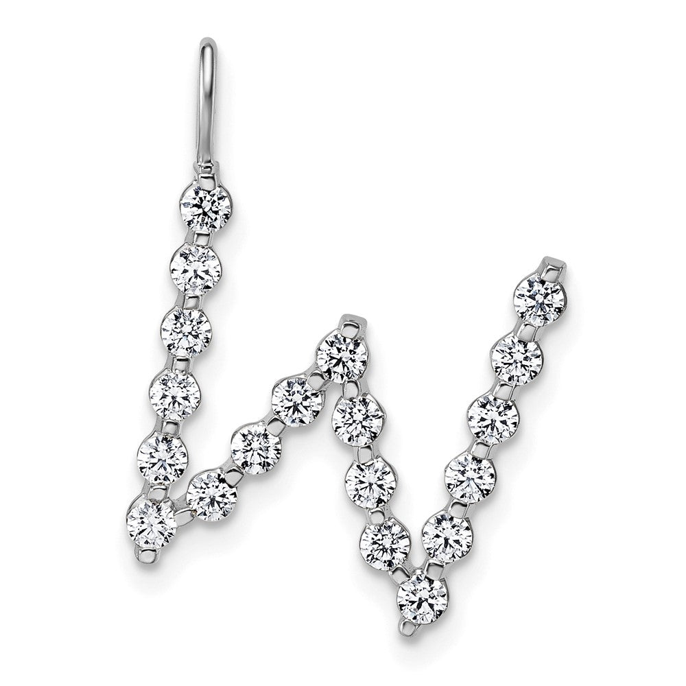 True Origin 14K White Gold 5/8 carat Lab Grown Diamond VS+ F+ Complete Alphabet W Pendant