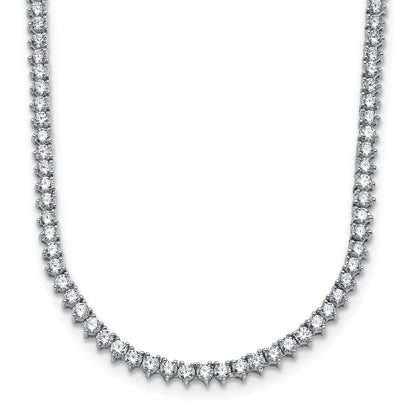 True Origin 14K White Gold 8 1/10 carat Lab Grown Diamond VS+ F+ Complete 20 in Tennis Necklace