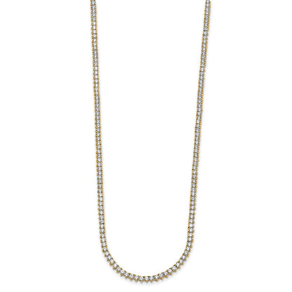 True Origin 14K Yellow Gold 8 1/10 carat Lab Grown Diamond VS+ F+ Complete 20 in Tennis Necklace