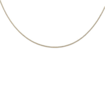 True Origin 14K Yellow Gold 8 1/10 carat Lab Grown Diamond VS+ F+ Complete 20 in Tennis Necklace