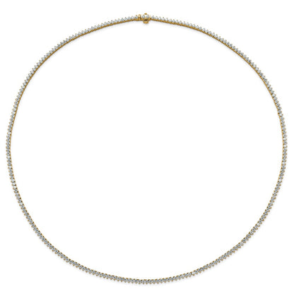 True Origin 14K Yellow Gold 8 1/10 carat Lab Grown Diamond VS+ F+ Complete 20 in Tennis Necklace