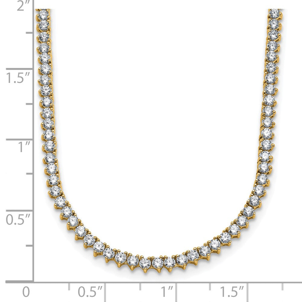 True Origin 14K Yellow Gold 8 1/10 carat Lab Grown Diamond VS+ F+ Complete 20 in Tennis Necklace