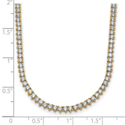 True Origin 14K Yellow Gold 8 1/10 carat Lab Grown Diamond VS+ F+ Complete 20 in Tennis Necklace