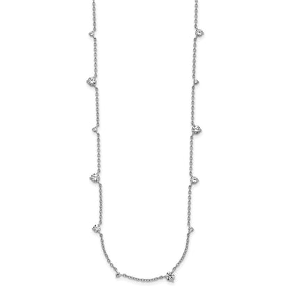 True Origin 14K White Gold 2 1/10 carat Lab Grown Diamond VS+ F+ Complete 10 Station 16 in Necklace