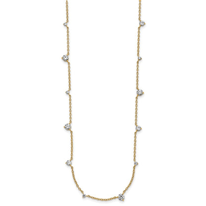 True Origin 14K Yellow Gold 2 1/10 carat Lab Grown Diamond VS+ F+ Complete 10 Station 16 in Necklace