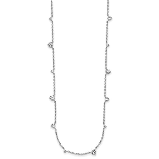 True Origin 14K White Gold 2 3/8 carat Lab Grown Diamond VS+ F+ Complete 12 Station 18 in Necklace