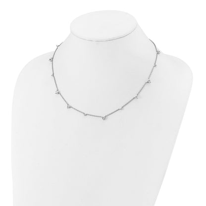True Origin 14K White Gold 2 3/8 carat Lab Grown Diamond VS+ F+ Complete 12 Station 18 in Necklace