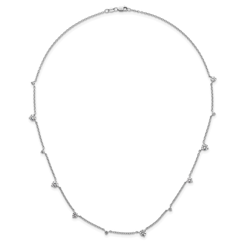 True Origin 14K White Gold 2 3/8 carat Lab Grown Diamond VS+ F+ Complete 12 Station 18 in Necklace