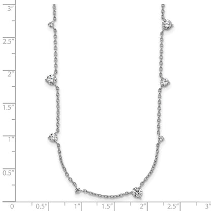 True Origin 14K White Gold 2 3/8 carat Lab Grown Diamond VS+ F+ Complete 12 Station 18 in Necklace