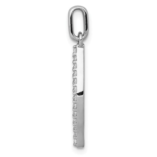 10k White Gold 1/4 carat Diamond Fancy Pendant
