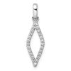 14k White Gold 1/4 carat Lab Grown Diamond VS/SI+ G+ Complete Fashion Geometric Pendant