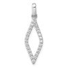 14k White Gold 1/2 carat Lab Grown Diamond VS/SI+ G+ Complete Fashion Geometric Pendant