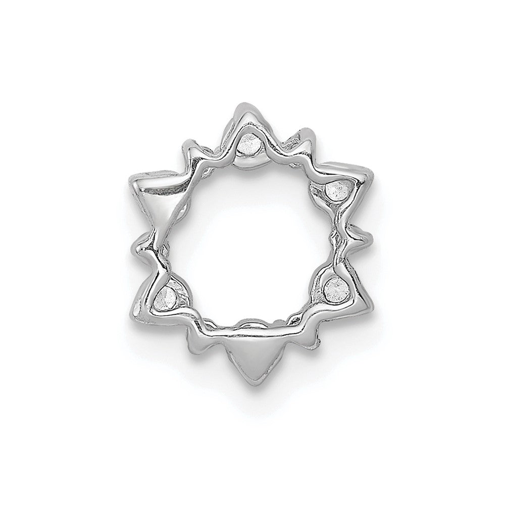 10k White Gold 1/5 carat Diamond Fancy Circle Chain Slide