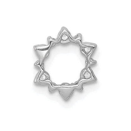 10k White Gold 1/5 carat Diamond Fancy Circle Chain Slide