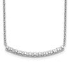 14k White Gold 1/4 carat Lab Grown Diamond VS/SI+ G+ Complete 18 inch Curved Bar Necklace