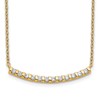 14k 1/4 carat Lab Grown Diamond VS/SI+ G+ Complete 18 inch Curved Bar Necklace