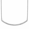 14k White Gold 1/2 carat Lab Grown Diamond VS/SI+ G+ Complete 18 inch Curved Bar Necklace