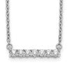 14k White Gold 1/4 carat Lab Grown Diamond VS/SI+ G+ Complete 18 inch Bar Necklace
