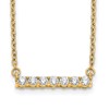 14k 1/4 carat Lab Grown Diamond VS/SI+ G+ Complete 18 inch Bar Necklace
