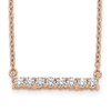 14k Rose Gold 1/3 carat Lab Grown Diamond VS/SI+ G+ Complete 18 inch Bar Necklace