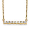 14k 1/3 carat Lab Grown Diamond VS/SI+ G+ Complete 18 inch Bar Necklace