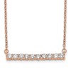 14k Rose Gold 1/2 carat Lab Grown Diamond VS/SI+ G+ Complete 18 inch Bar Necklace